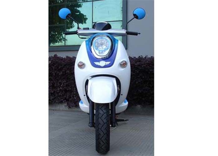 সাদা / নীল 50cc মিনি সাইকেল স্কুটার দুটি রিয়ার ভিউ মিরর / রিয়ার বক্স