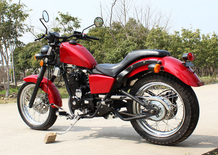 রেড 250cc চপার মোটরসাইকেল 90 কিমি / এইচ 5 ম্যানুয়াল ট্রান্সমিশন সঙ্গে নিম্ন তেল খরচ