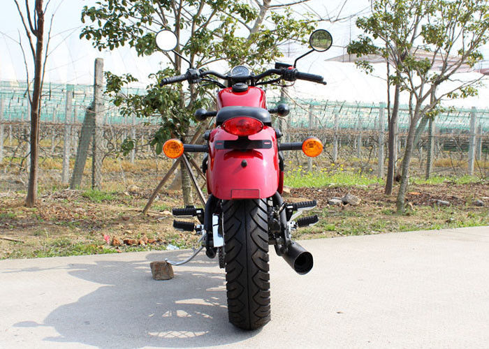 রেড 250cc চপার মোটরসাইকেল 90 কিমি / এইচ 5 ম্যানুয়াল ট্রান্সমিশন সঙ্গে নিম্ন তেল খরচ
