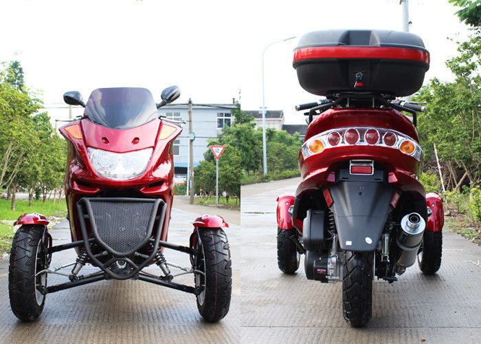 3 চাকা স্কুটার মোটর সাইকেল 150cc 7.0kw 7500r / মিনিট 8 এইচপি ইঞ্জিন / পিছন বাক্সের সাথে