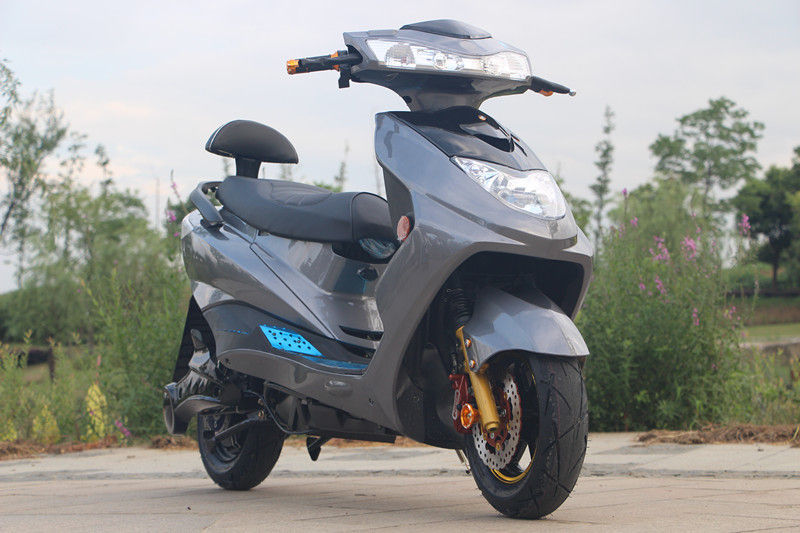 স্টিল ইলেকট্রিক মোপড বাইক 1500W ব্রাশলেস ডিসি মোটর 72V 20Ah লিড - এসিড ব্যাটারি