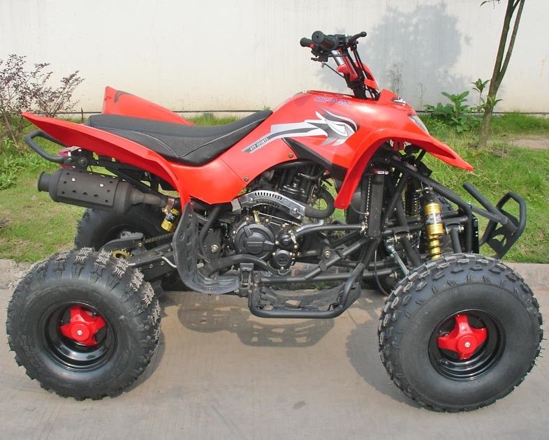 লাল 250 সিটি ইউটিলিটি যানবাহন এটিভি 8 