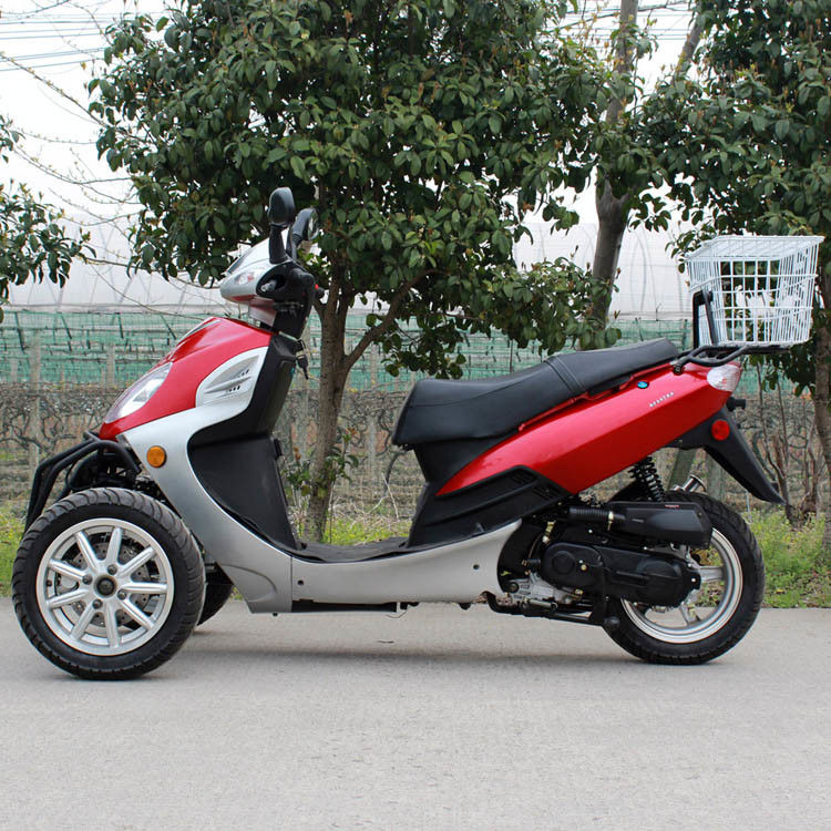 এয়ার কুলড 50cc অ্যাডাল্ট ট্রি হুইল মোটরসাইকেল একক সিলিন্ডার 4 রিয়ার বক্স দিয়ে স্ট্রোক