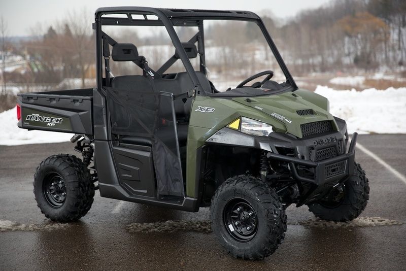 Polaris রঞ্জার XP 900 উইন্ডশীল্ড এবং দরজা সঙ্গে Sage সবুজ গ্যাস ইউটিলিটি যানবাহন