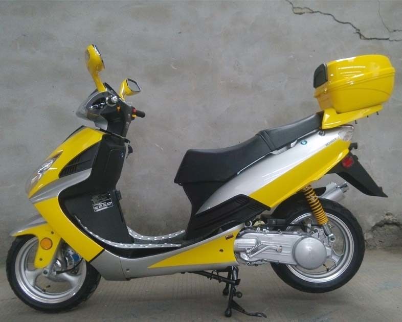 এলিট্রিক / কিক স্টার্ট 150CC একক সিলিন্ডার 4 ফ্রন্ট ডিস্ক ব্রেক সহ স্ট্রোক মোটর স্কুটার