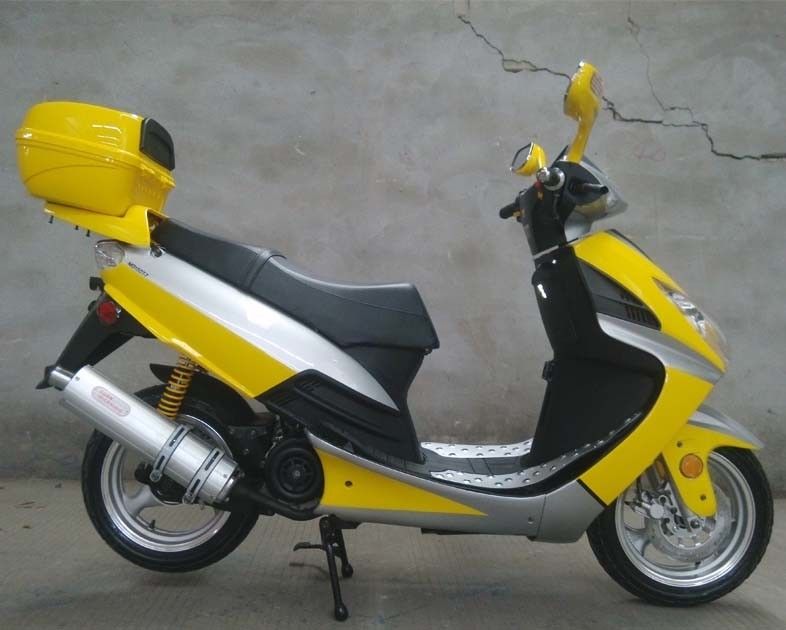 এলিট্রিক / কিক স্টার্ট 150CC একক সিলিন্ডার 4 ফ্রন্ট ডিস্ক ব্রেক সহ স্ট্রোক মোটর স্কুটার