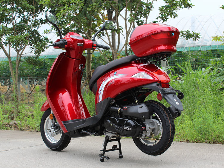 সিভিটি গিয়ার 50cc প্রাপ্তবয়স্ক মোটর স্কুটার অনুভূমিক প্রকার একক সিলিন্ডার এয়ার - শীতল